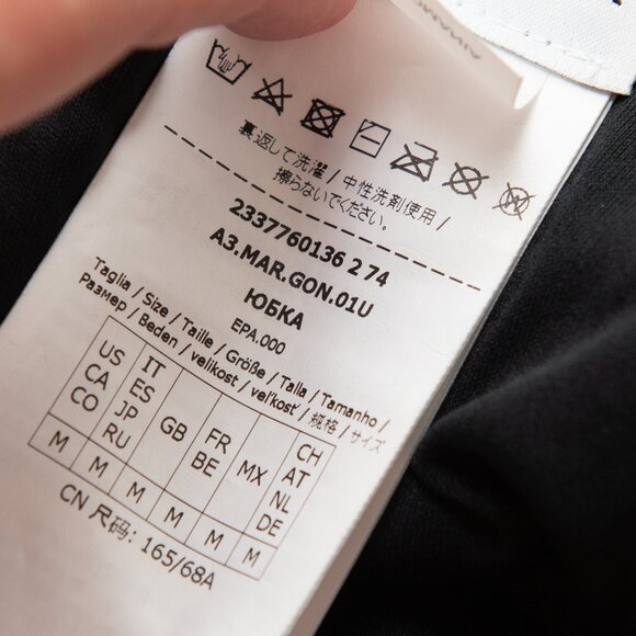 Marella Osmund2 Skirt Jersey Midi Straight Sequins Silver Black Size Medium New - Picture 6 of 10